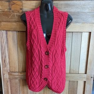 90's Cotton Knit Sweater Vest